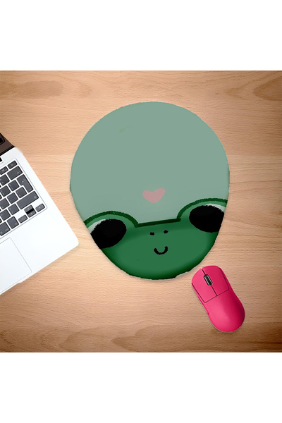 UcuruStore Χαριτωμένο μισό-βατραχοειδές mouse pad με στήριγμα καρπού