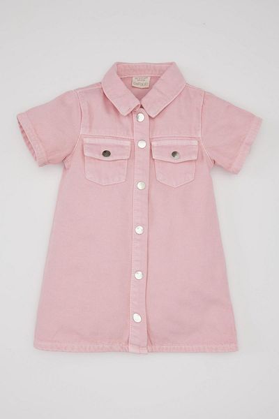 DeFacto Baby Girl Short Sleeve Jean Dress B8211A524SM