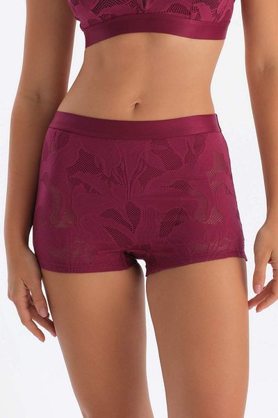 Dagi Spitzen-Pflaumen-Boyshort