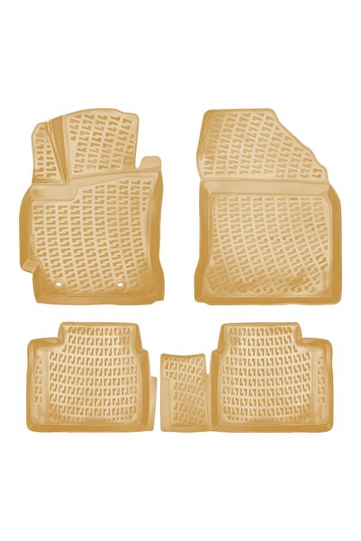 Rizline Toyota Corolla 2012-2018 Araca Özel Tasarım 3D Havuzlu Bej Paspas