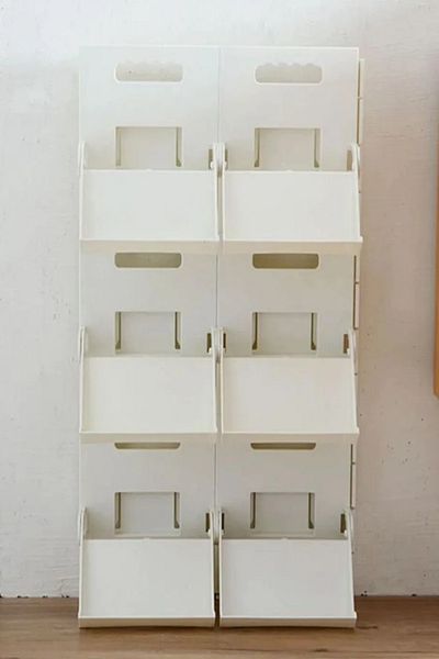 Bayev 10 τμχ Lyon Cream Rack Κάθετη στοίβα - Πολυστρωματική οργάνωση παντόφλας εξοικονόμησης χώρου