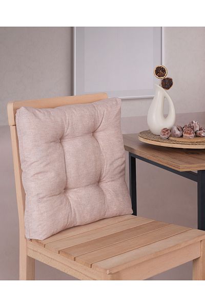 Misev Cream Fluffy Chair Cushion