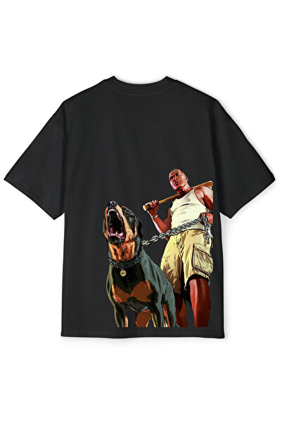 C&C OKULCUNUZ GTA 5 - GTA V Design Printed Negru - Tricou alb Oversize