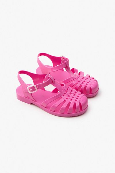 NİŞANTAŞI SHOES Anderline Jr. Kindersandalen mit mattem Gürteldetail in Candy Pink