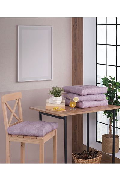 Misev Lilac Fluffy Chair Cushion