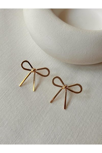 Rossetto Atelier Gold Design Bow Earrings