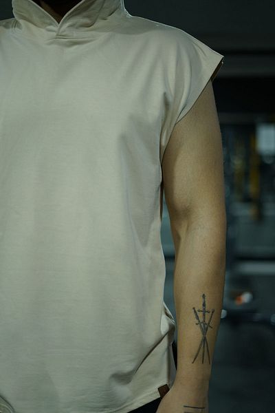 Oxlade Μπεζ Αθλητής με κουκούλα - Απλό, Fitness ATHLETE CapshonOnStage ®