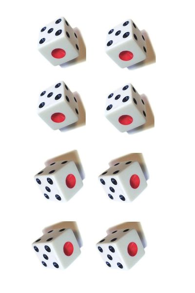 Star Backgammon Dice Imported 8.5 mm x 8.5 mm 4 Pairs
