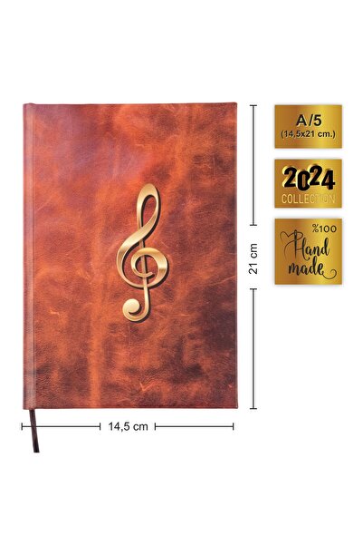 BİDEFTER مفكرة جيتار (علامة تبويب مسمارية) 100% صناعة يدوية، خياطة يدوية (خيا...