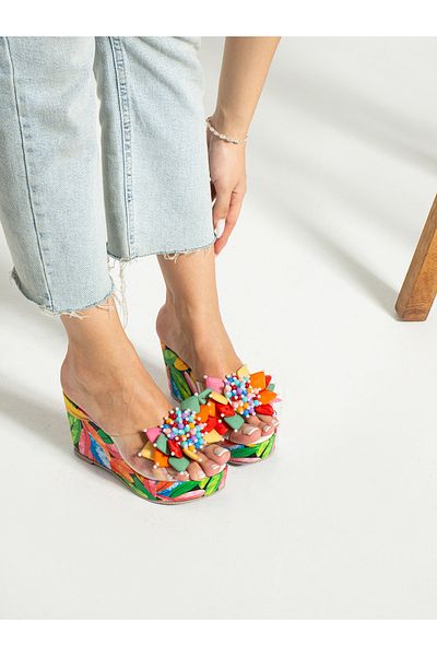 Alemdar Shoes Barevné dámské pantofle