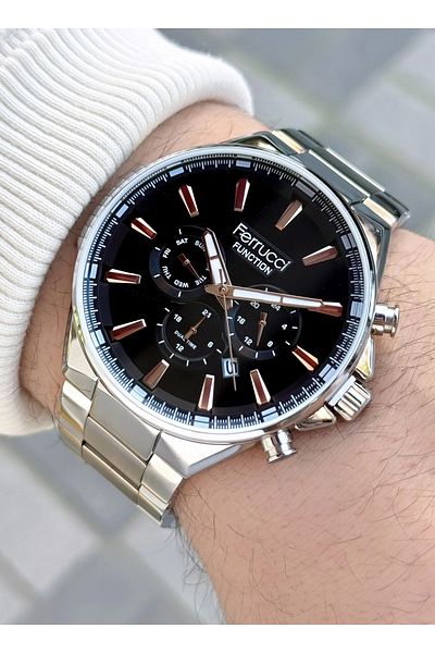 Ferrucci Function FCF.12654FM.02 Steel Cord Men's Wrist Watch