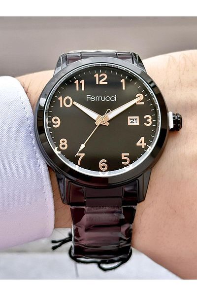 Ferrucci Men's Steel Cord Wrist Watch with Calendar