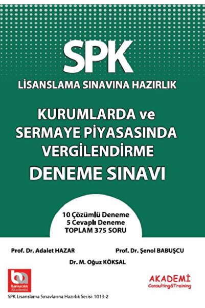 Akademi Consulting Training Spf Düzey 3 Türev Araçlar Kurumlarda Ve Sermaye P...