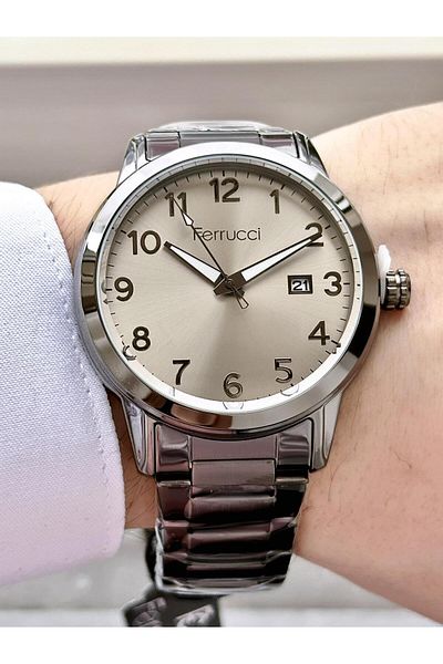 Ferrucci Men's Steel Cord Wrist Watch with Calendar