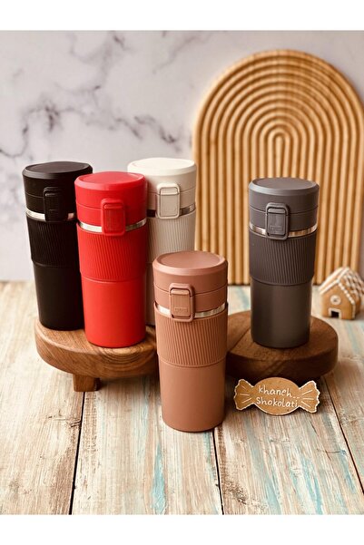 MİSSCAFE 500ML Snape Silikonlu Termos Çift Katmanlı Mug