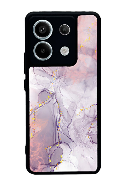 Spoyi Xiaomi Redmi Note 13 Pro 5G Fuşya Mermer Tasarımlı Glossy Telefon Kılıfı