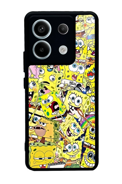 Spoyi Xiaomi Redmi Note 13 Pro 5G Sünger Bob Tasarımlı Glossy Telefon Kılıfı