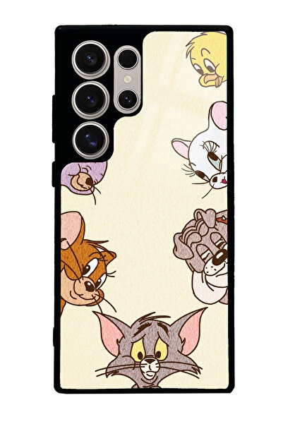 Spoyi Samsung S24 Ultra Tom and Jerry Tasarımlı Glossy Telefon Kılıfı
