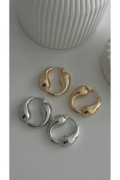 Vi store Çelik Ying Yang Küpe