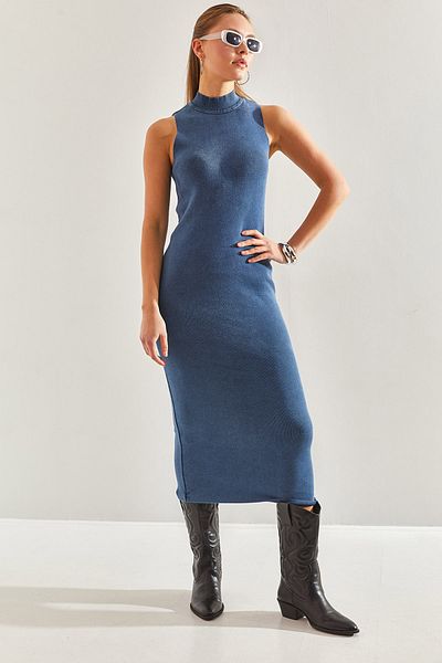 Bianco Lucci Πλεκτό Γυναικείο Φόρεμα - Washed, Μοντέλο 20246051