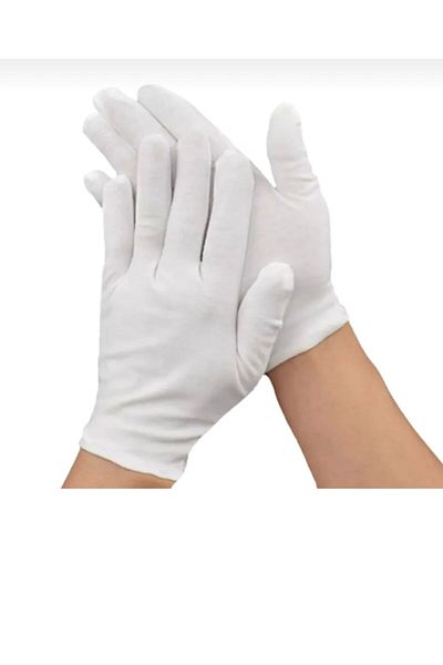 Happyland White Color Comfortable Fit Band Waiter Ceremony Pantomime Show Ceremony Gloves