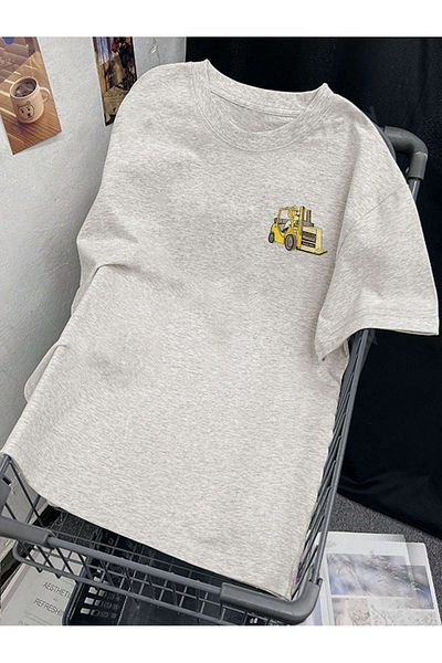 MODAGEN Μπλουζάκι υπερμεγέθους The Weekend της Unisex Grey Rock