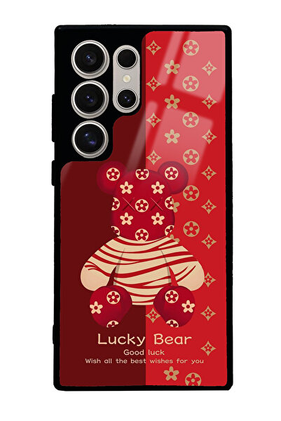 Spoyi Samsung S24 Ultra Red Lucky Bear Tasarımlı Glossy Telefon Kılıfı