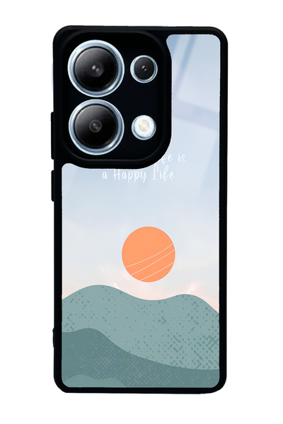 Spoyi Xiaomi Redmi Note 13 Pro 4G Happy Life Tasarımlı Glossy Telefon Kılıfı