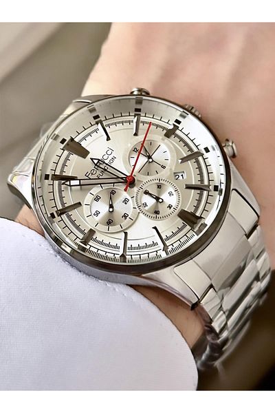 Ferrucci Men's Multifunctional Metal Band Wristwatch