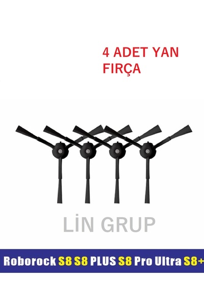 LİN GRUP Συμβατό με Roborock S7 Q5 Q7 S8 Plus S8 Pro S8 Ultra - 4 τεμάχια πλαϊνής βούρτσας