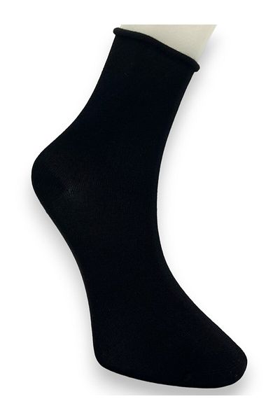 CİHO SOCKS Premium 3 Pairs Bamboo Women's Elasticless Roll Top Socket Seamless Socks / Non-Marking / Non-Squeezing Socks