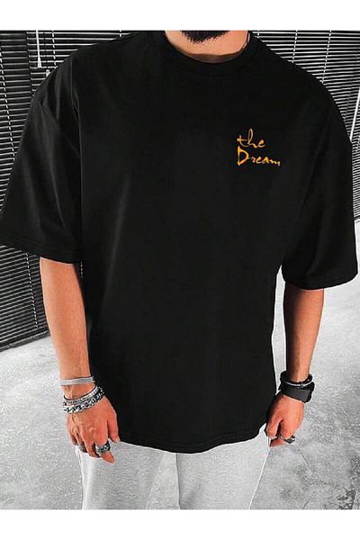 AFROGİYİM Μπλουζάκι Unisex The Dream Your Life Μπροστά και Πίσω με στάμπα Oversize