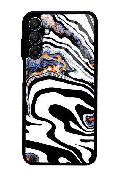 Spoyi Glossy Phone Case for Samsung A15 White Marble Design