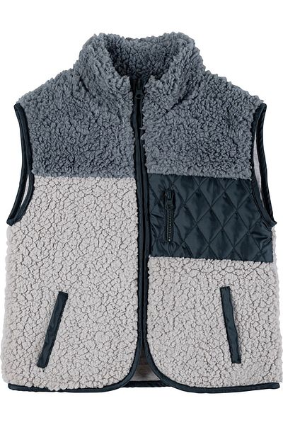 İdilbaby&Mamino IDILBABY&MAMINO boy gray plush vest