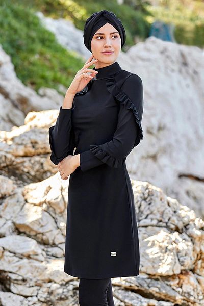 Adasea Μαγιό Hijab Adasea4104μαύρο