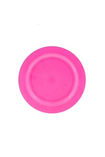 14Süs Mika 19 cm Pink Luxury Hard Plastic Plate - 10 Pieces