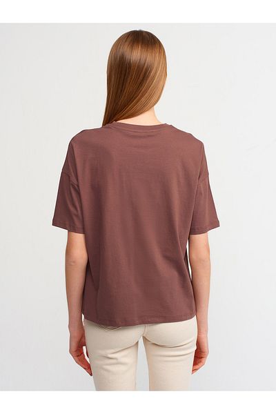 Dilvin 3683 Basic T-Shirt-ΚΑΦΕ
