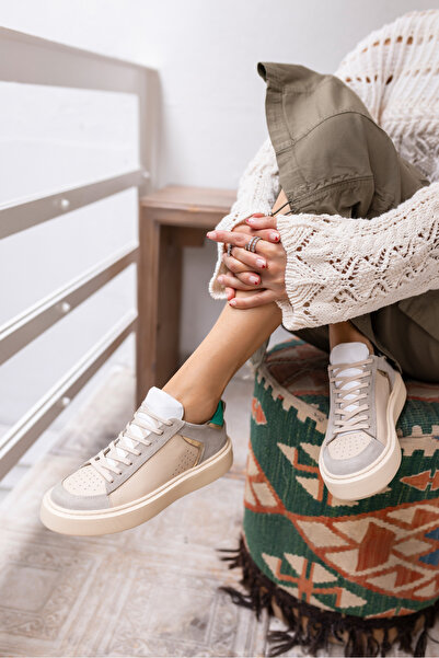 ANGELİNA JONES TREE ΓΥΝΑΙΚΕΙΑ ΜΠΕΖ ΓΝΗΣΙΟ ΔΕΡΜΑ SNEAKER