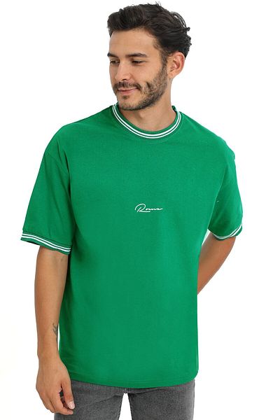SELF CONTROL Λεπτομερές καλοκαιρινό μπλουζάκι Unisex New Season Oversize Molded Collar