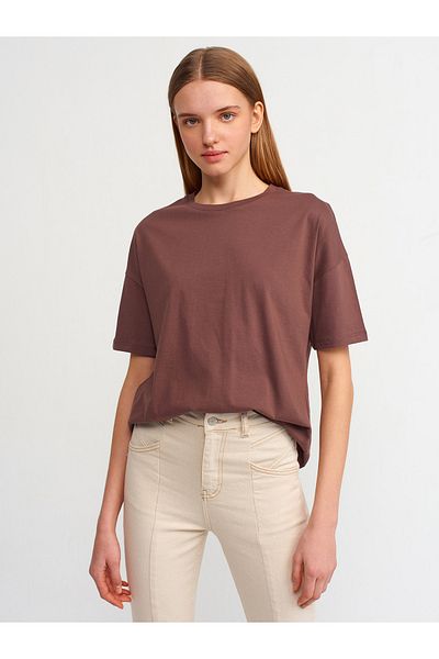 Dilvin 3683 Basic T-Shirt-ΚΑΦΕ