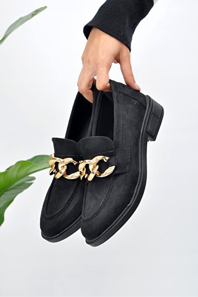 Bestenur Süet Tokalı Ayakkabı 815 - Siyah