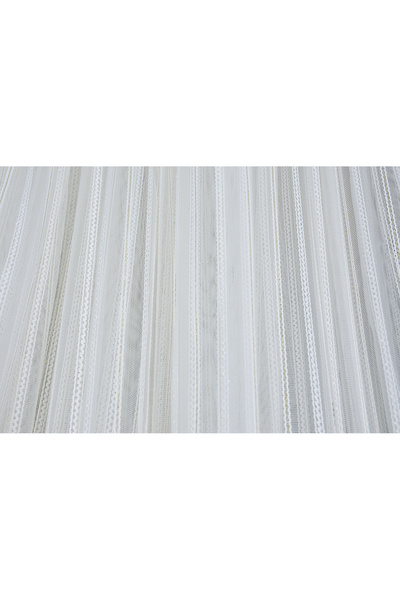 AKÇA TEKSTİL PASTA 150 MODEL GOLD SILVERY BROKEN WHITE COLOR READY STITCHED PLEATED TOWEL CURTAIN 300*260