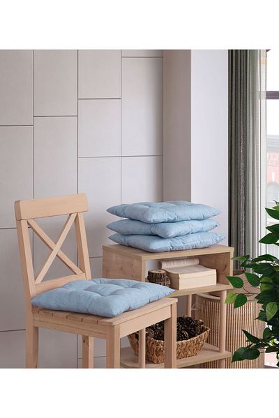Misev Light Blue Chair Cushion