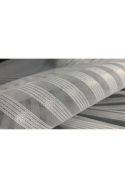 AKÇA TEKSTİL PASTA 250 MODEL SILVERY BROKEN WHITE COLOR READY STITCHED PLEATED TULLE CURTAIN 300*260