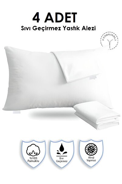 İzgi Concept 100% бавовна 4 штуки Непромокальні наволочки на подушки Непромокальний чохол на блискавці (50 X 70 см)
