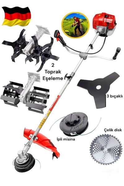 DYNAMİC MAX GERMAN 11 HP Yan Tipi Benzinli Ot Çalı Tırpanı Çim Biçme Makinasi...
