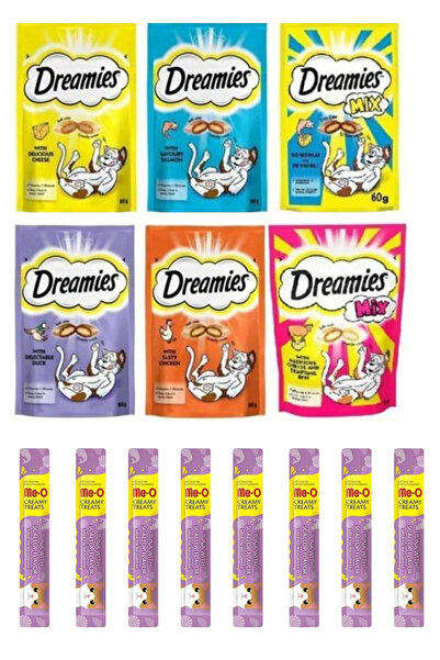 Dreamies Karışık Kedi Ödülü , Sıvı Ödül Maması ve Karışık Kuru Ödül Maması