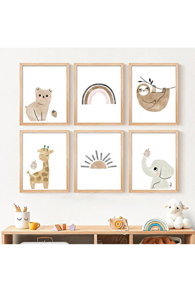 TRENDPOSTER Модерна самоучителска масичка от 6 MDF части за детска стая