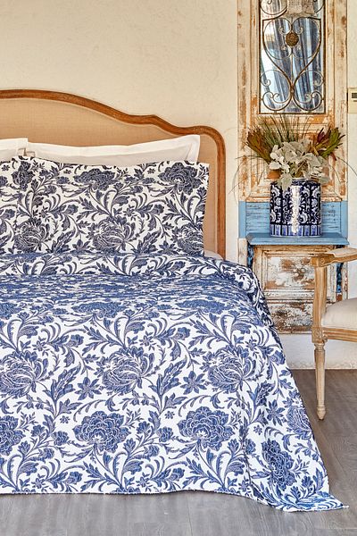 Karaca Home Selene Double Bedspread Blue
