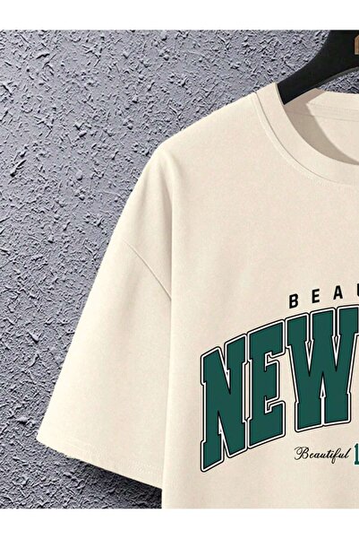 MODAGEN Ανδρικό μπλουζάκι New York Printed Oversize 100% βαμβάκι